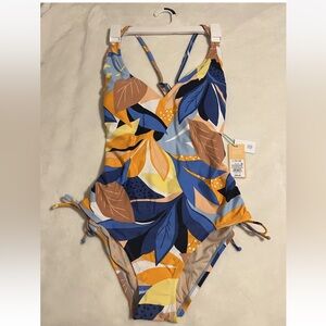 Kona sol Large floral one piece swimsuit NEW